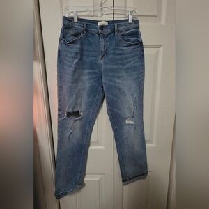 Oliver Logan Crosby Boyfriend Distressed Cuffed Womens Jeans Size 28/29